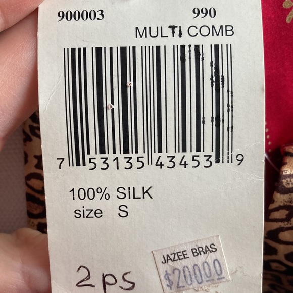 Vintage 100% Silk August Silk Robe/Slip Set NWT - Picture 10 of 10